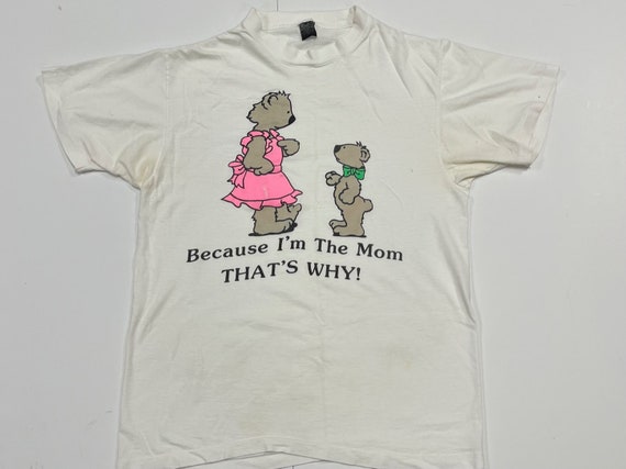 VINTAGE funny cute MOM t-shirt - size Medium - Be… - image 1