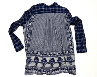 Johnny Was Button-down shirt - 3J Workshop - Tunic cut - 99% Cotton - Large