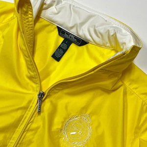 Lauren Ralph Lauren - Yellow Windbreaker - Spring Summer Jacket - bright yellow - classic RL - Lauren Active - Women&#39;s jacket - size L
