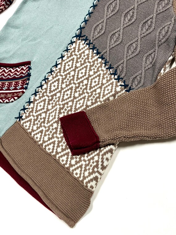 Patchwork Sweater - Paneled construction - Coldwa… - image 10