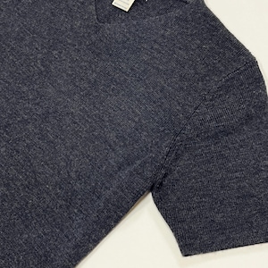 Pendleton Vintage Short Sleeve Wool Sweater - Charcoal Gray - 100% virgin wool Sweater - Petite - size S