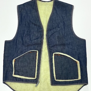 vintage 1970s  Denim Vest