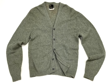True Vintage 60's/70's Lambswool Cardigan Sweater - Stained & Distressed - Malson brand - Medium
