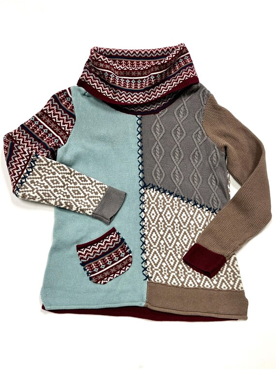 Patchwork Sweater - Paneled construction - Coldwa… - image 2