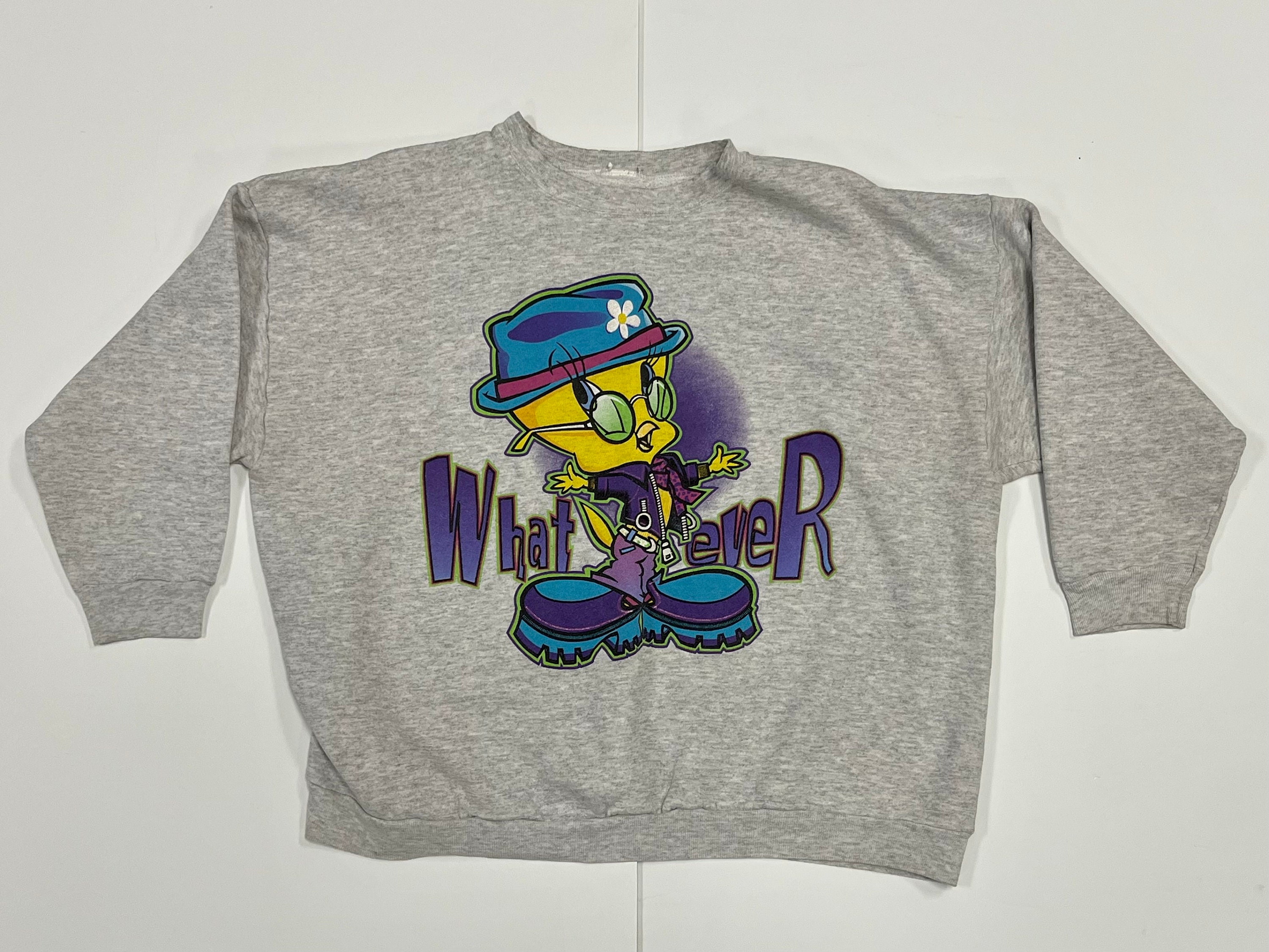 90's USA製　Looney Tunes Tweety sweat Vintage 90s Tweety Bird Looney Tunes Sweatshirt Womens