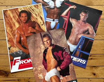 Frontiers Magazine beefcake centerfolds (x4) - 90s LGBTQ+