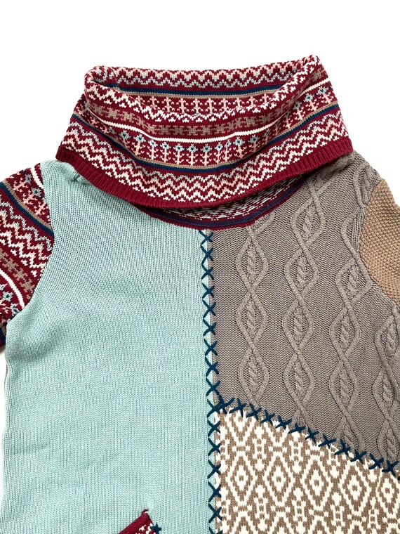 Patchwork Sweater - Paneled construction - Coldwa… - image 5