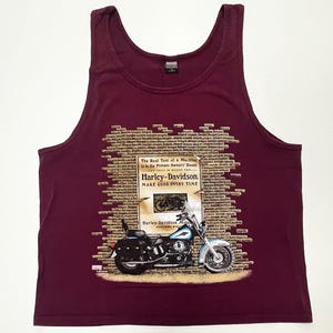 vintage 90s Harley Davidson tank top - true vintage - motorcycle tank - Fun Wear brand - 100% cotton - XL