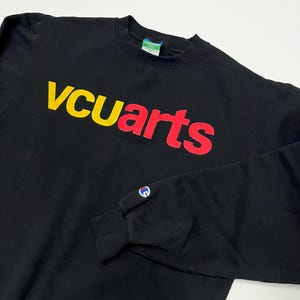 VCU ARTS - Vintage Sweatshirt - black sweatshirt - Champion Eco Fleece - Virginia Commonwealth University - Medium