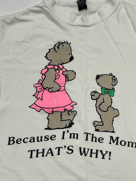 VINTAGE funny cute MOM t-shirt - size Medium - Be… - image 6