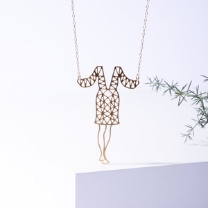 geometric dress necklace