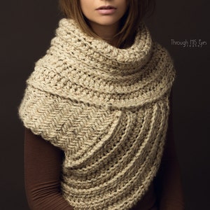 Katniss Inspired Cowl - Huntress Cowl Vest Scarf- Handmade- Knit -Crochet- Sweater-Unique- Bohemian Vintage Rustic -Knit Sweater- Cross Body