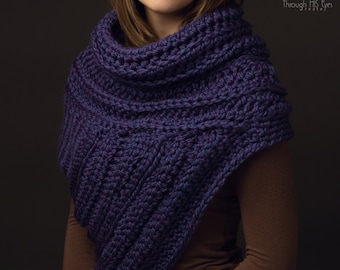Katniss Inspired Cowl - Huntress Cowl Vest Scarf- Handmade- Knit -Crochet- Sweater-Unique- Bohemian Vintage Rustic -Knit Sweater- Cross Body