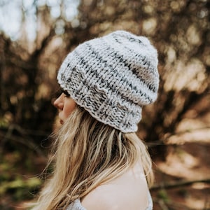 White Knit Beanie, knit cap, knit hat, Bohemian Hipster, Cap, white fur hat, chunky beanie, white striped knit hat, slouchy knit beanie