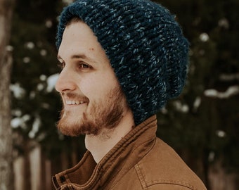 Double Knit Brim Beanie // Outdoorsy Earthy Boho winter hat slouchy chunky Thick Warm Soft Minimalist Ear muffs warmers Unisex Cap Snow