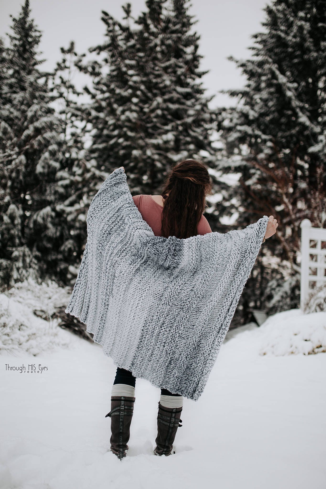 Chunky Knit Blanket Afghan Throw, Décoration de La Maison, Décor, Cadeau Réchauffement Tricot Vintag