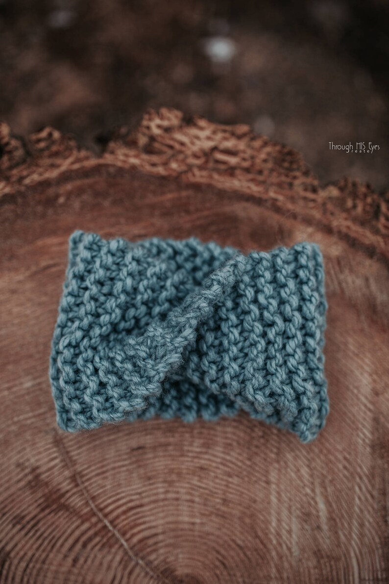 Knit headband, ear warmers, ear muffs, head warmers, hiking gear, head gear, bohemian Rustic Chic Folk Indie Hipster: Glacier Collection image 2