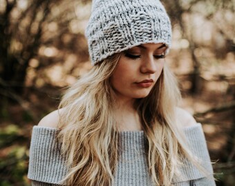White Knit Beanie, Knit Cap, Knit Hat, Bohemian Hipster, Cap