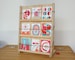 Card display in ply wood - easy assemble postcard stand for market and shop - can be customised - wooden greeting card display 