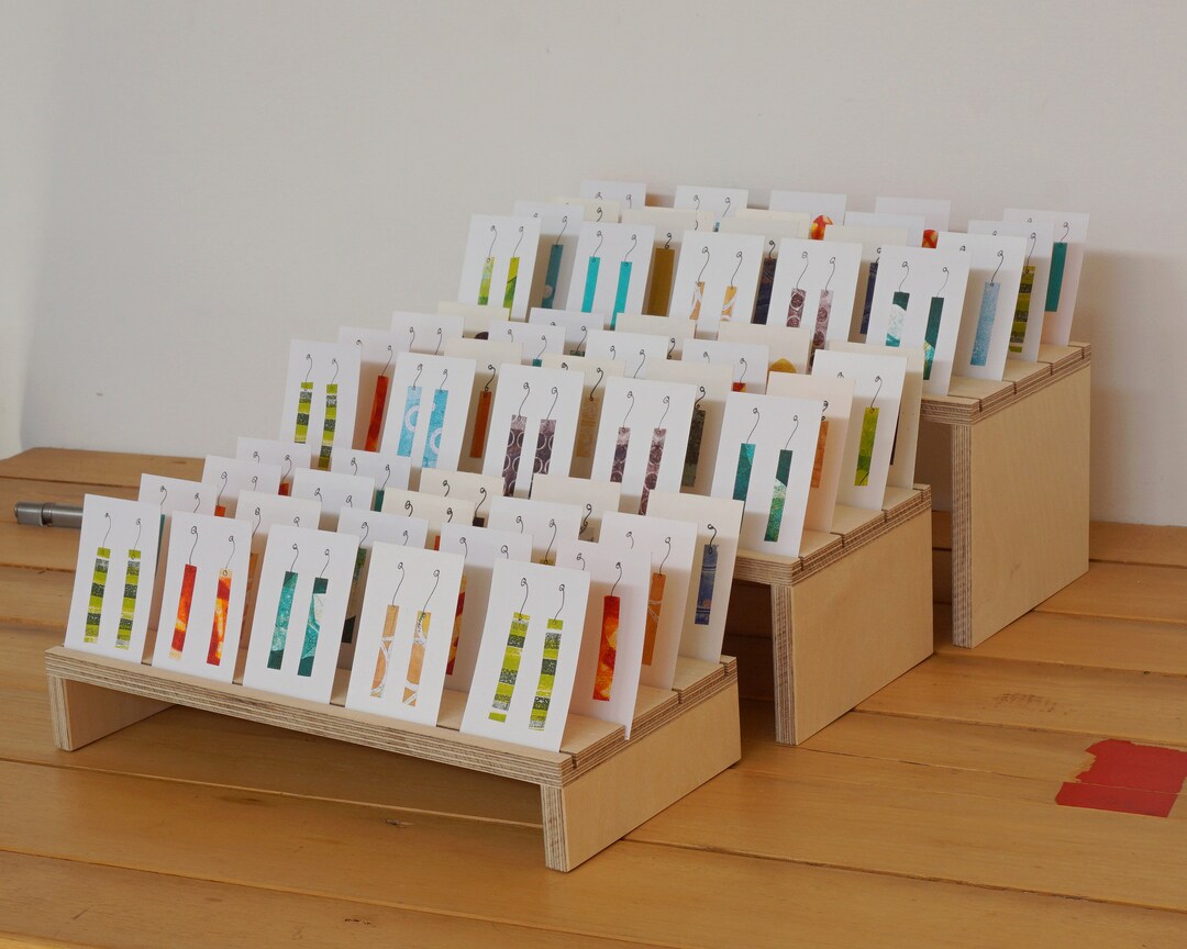 Compact Three-shelf Nesting Display With Slots. Versatile Portable ...