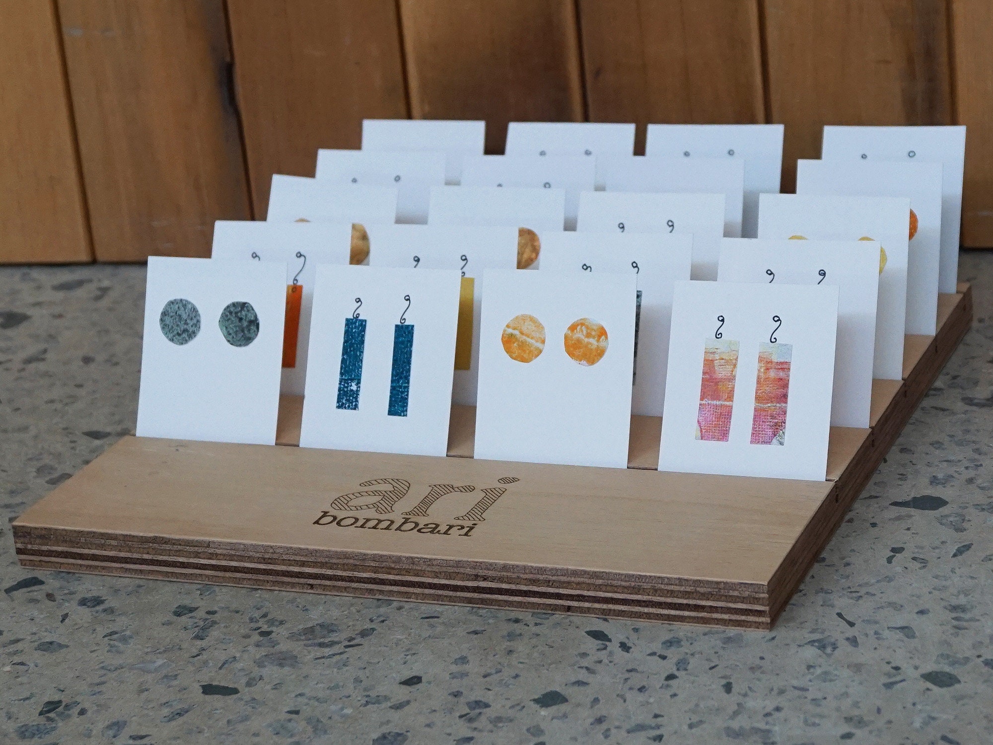 Rectangular or Square Wooden Slotted Earring Card Display Etsy Australia