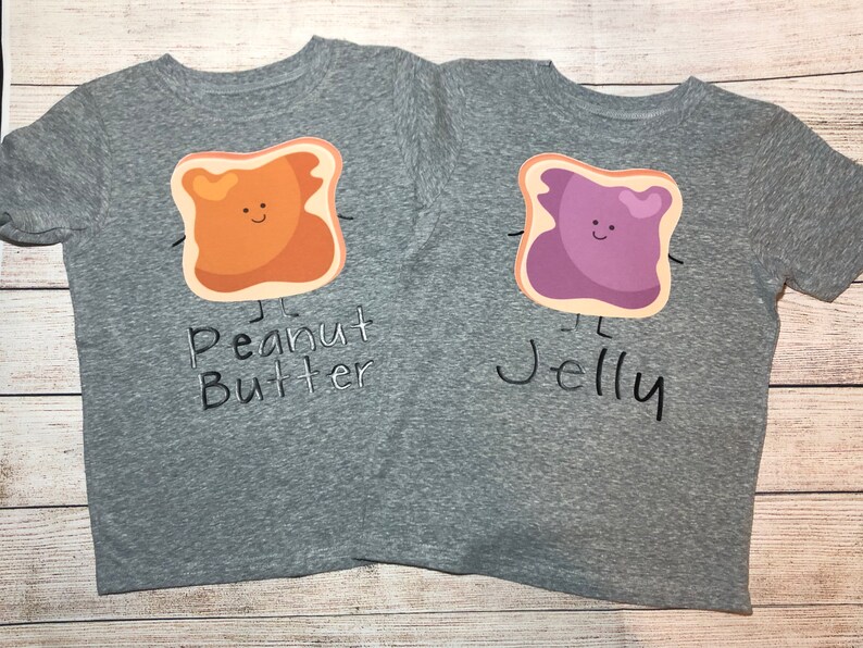 Peanut Butter & Jelly Twin Sibling Tshirts Etsy