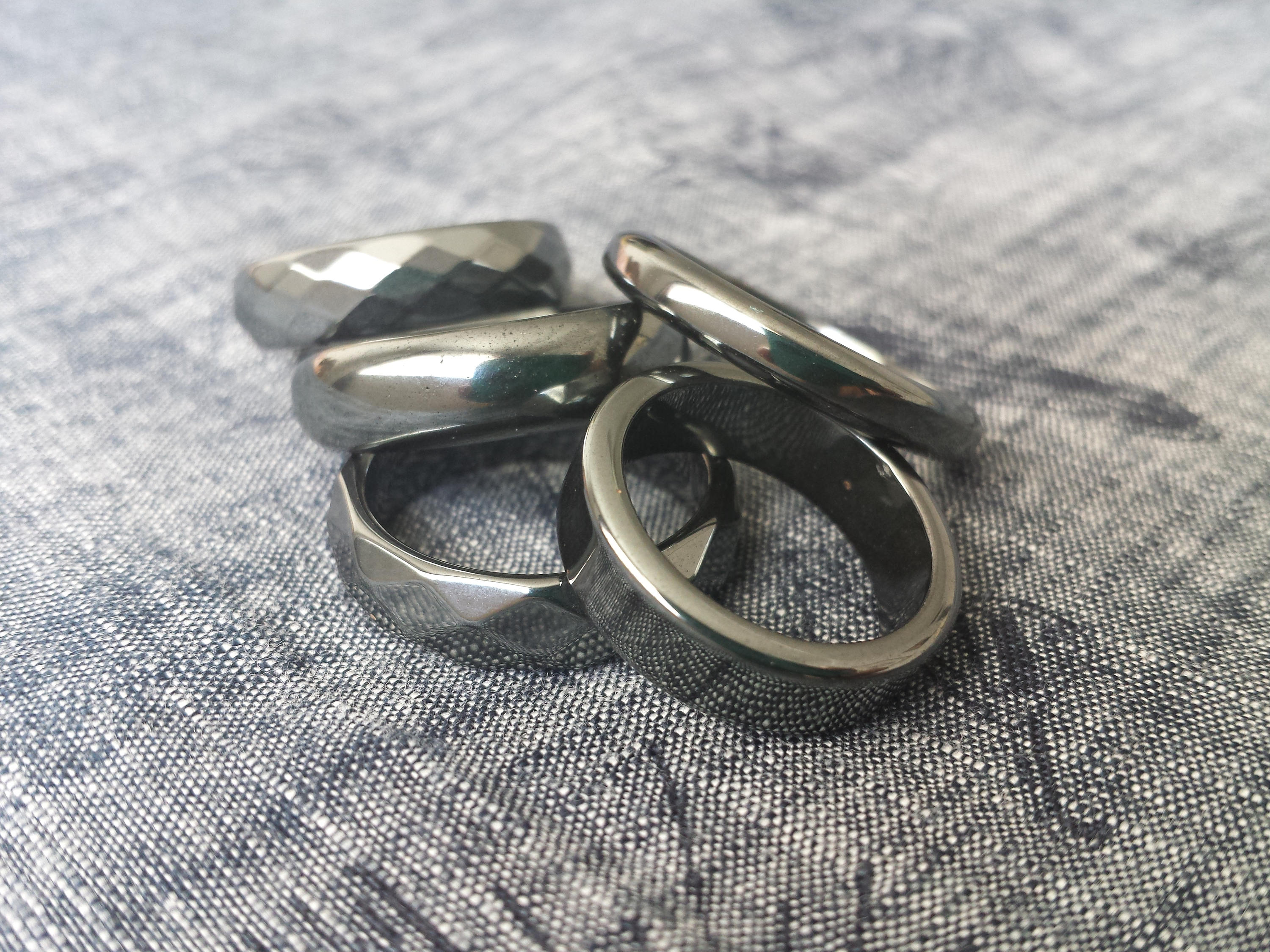 Anillo de hematita Comprar 21 gratis Inusual plata-negro. | Etsy
