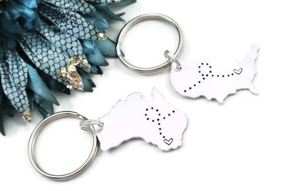 etsy long distance keychain