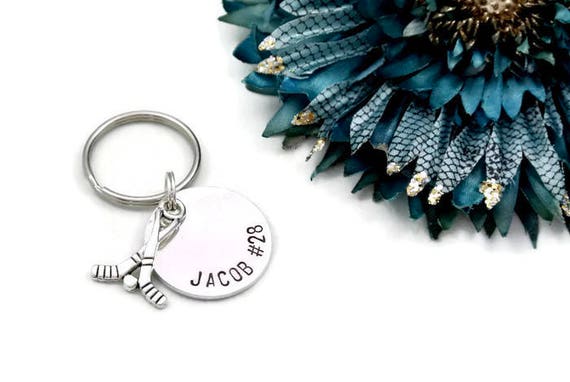 Hockey Player Keychain Custom Gifts Ice Image 0