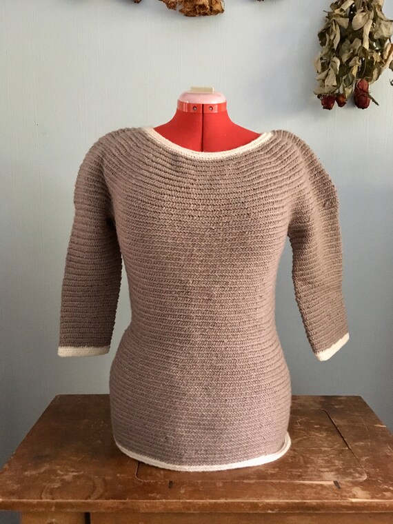 white crochet jumper