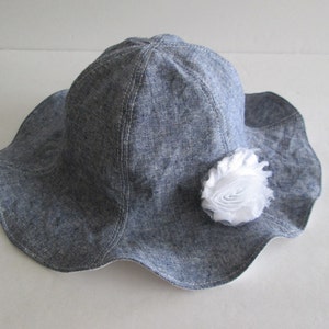 4 Colors, Linen Baby Sun Hat with Flower, Children&#39;s Summer Hat, Toddler Sun Hat, Baby Girl Sun Hat, Girl Sun Hat, 3 months to 6 years