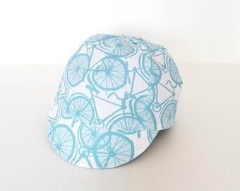Marine Blue Baby Cycling Cap, Reversible hat, Toddler cap, Bicycle hat