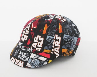 Star Wars hat, Baby boy hat, Boys cycling hat, Kids cap, Children's hat, Messenger hat, Orange Red