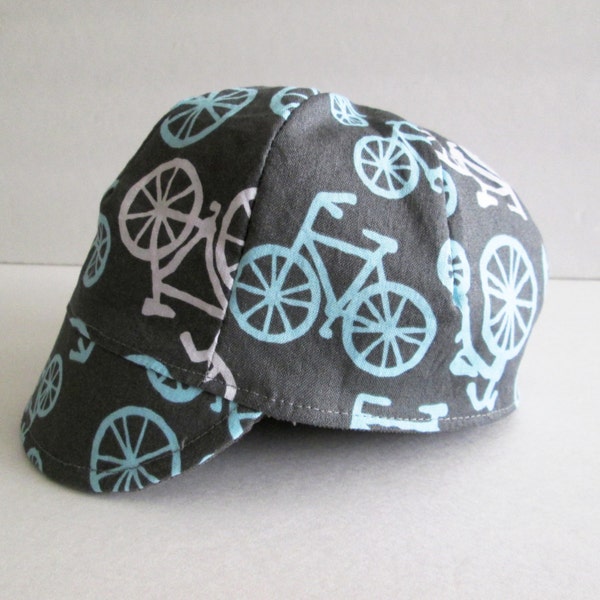 Baby cycling hat, Baby cap, Reversible hat, Toddler's cap, Kid's cap, Bicycle hat, Blue