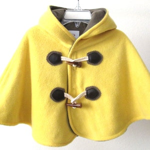 Baby Hooded Poncho Toddler Poncho Cape Duffle Coat Fleece Etsy