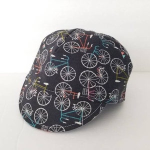 Baby cycling hat, Baby cap, Reversible hat, Toddler&#39;s cap, Kid&#39;s cap, Bicycle hat, Navy