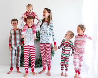 Christmas Pajamas, Made to Order, Kid's Christmas PJs, Xmas PJs, Holiday Pajamas, Toddler Christmas Pajamas, Sibling Pajamas, Matching PJs