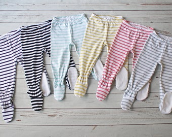 Baby footed pajamas with grippers hotsell