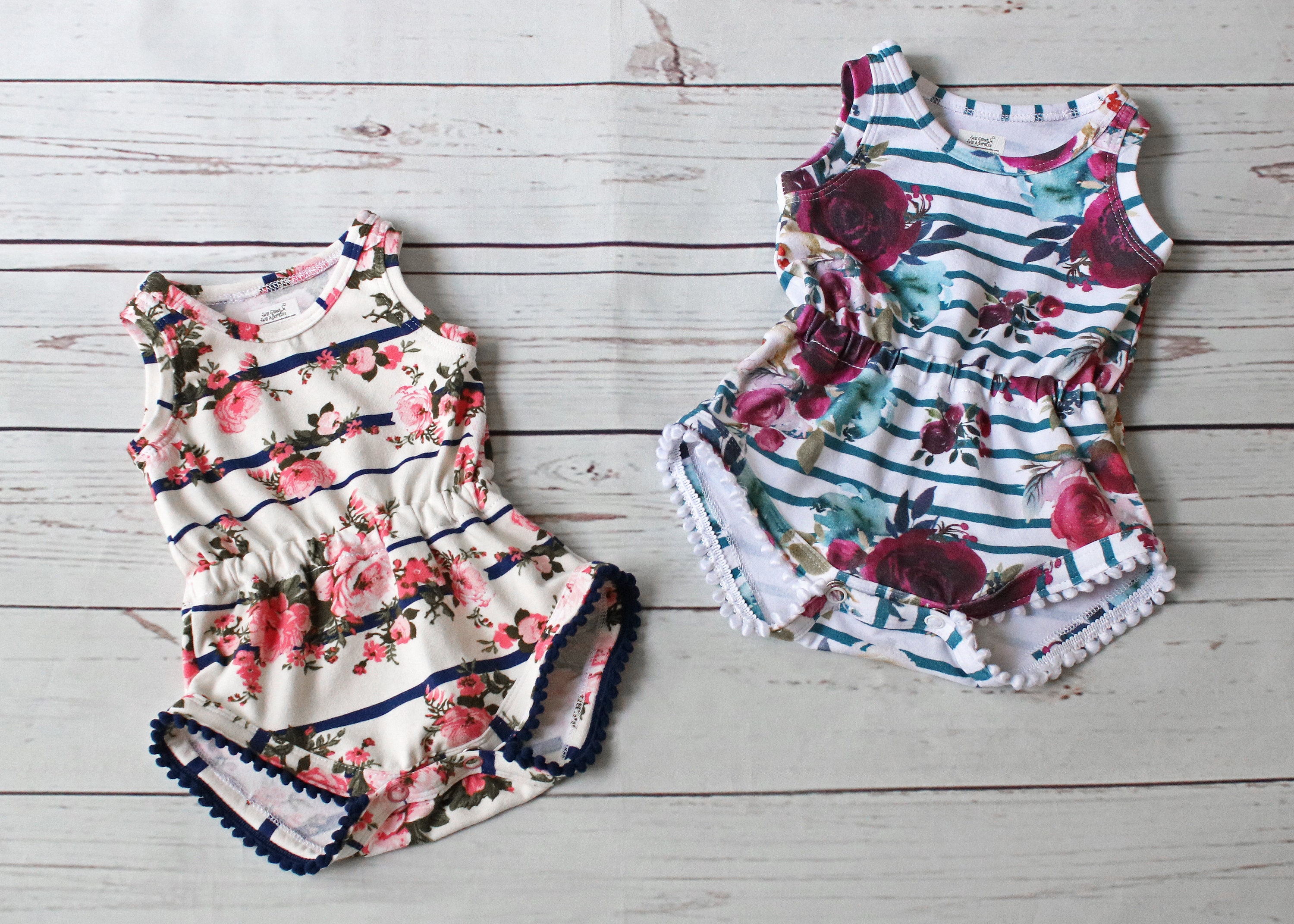 Baby Romper CUSTOM Girl Romper Infant Romper Toddler Etsy