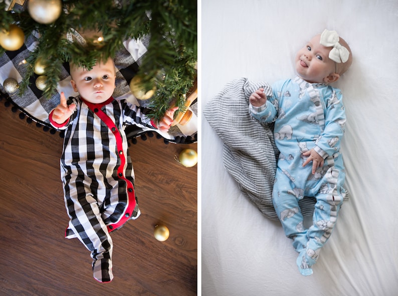 Christmas Baby Sleeper CUSTOM Infant Sleeper Snap up Etsy