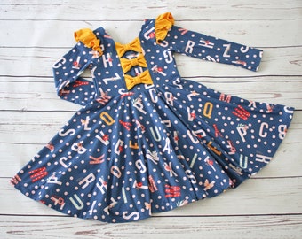 Girls Alphabet Dress Etsy