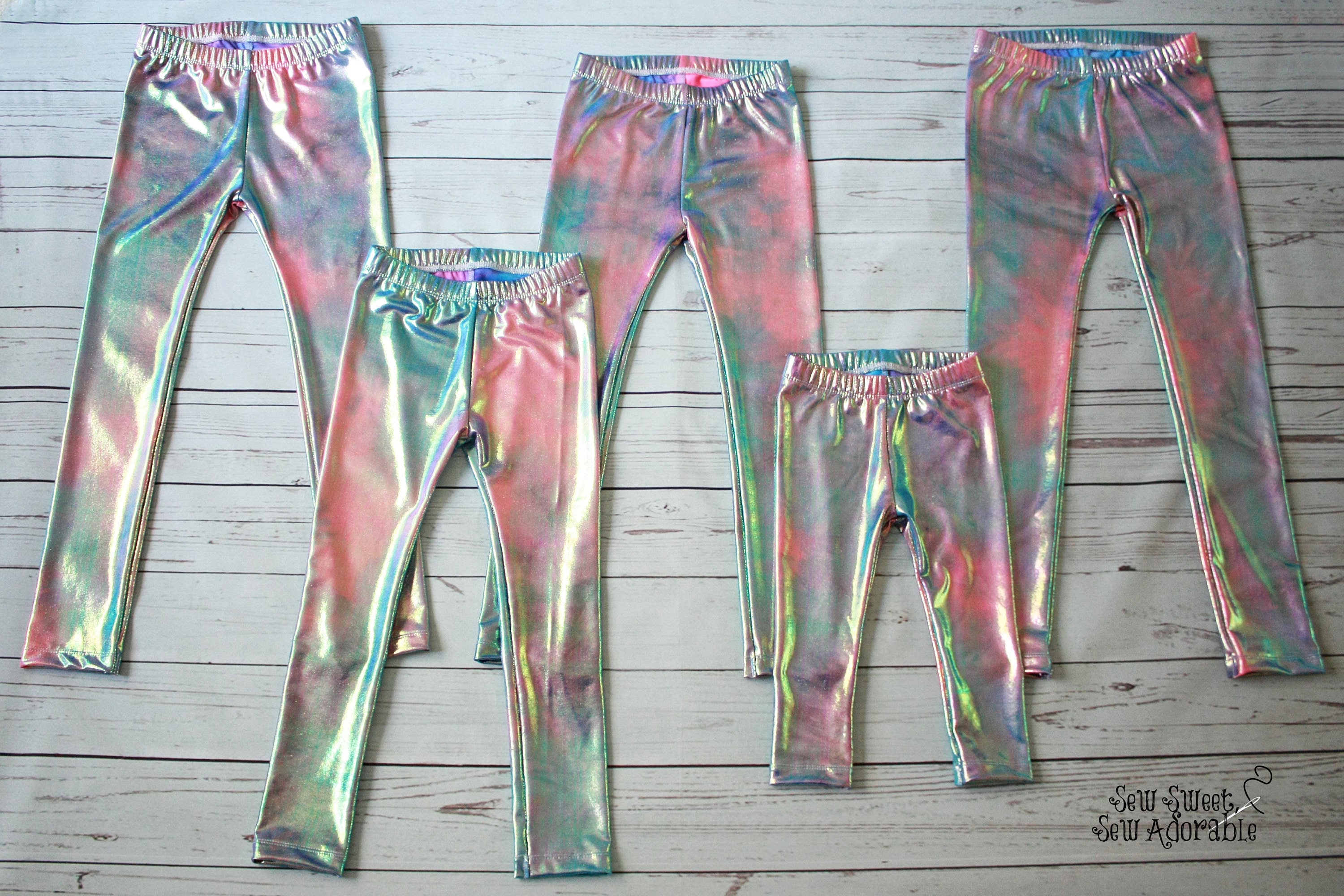 Shiny Tie Dye Leggings, Made to Order, Unicorn Leggings, Girl's Birthday  Leggings, Sparkly Leggings, Mermaid Leggings, Rainbow, Glitter 