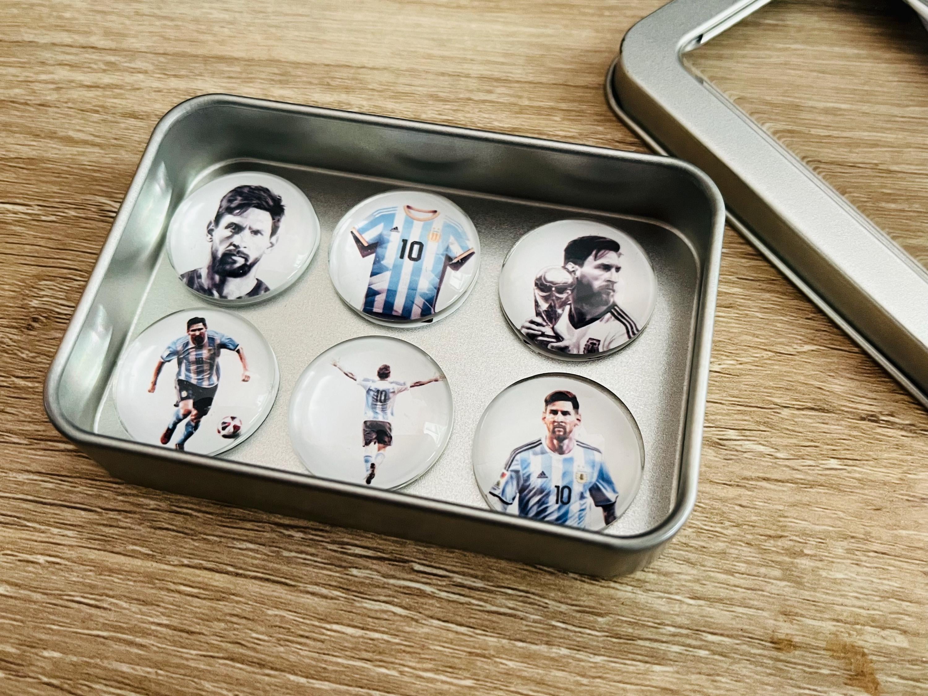 Messi Magnets Lionel Messi Glass Magnets Set of 6 | Soccer Gifts | Soccer Fan Gifts ...