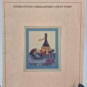 Helen Burgess Counted Thread Design. The Wine Bottle Pattern. HB4042.