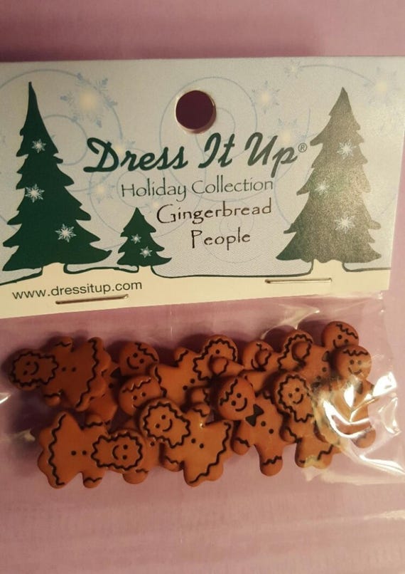 dress it up holiday collection Sew-thru Gingerbread People. Sew on Charms. 1186 SHOULDER