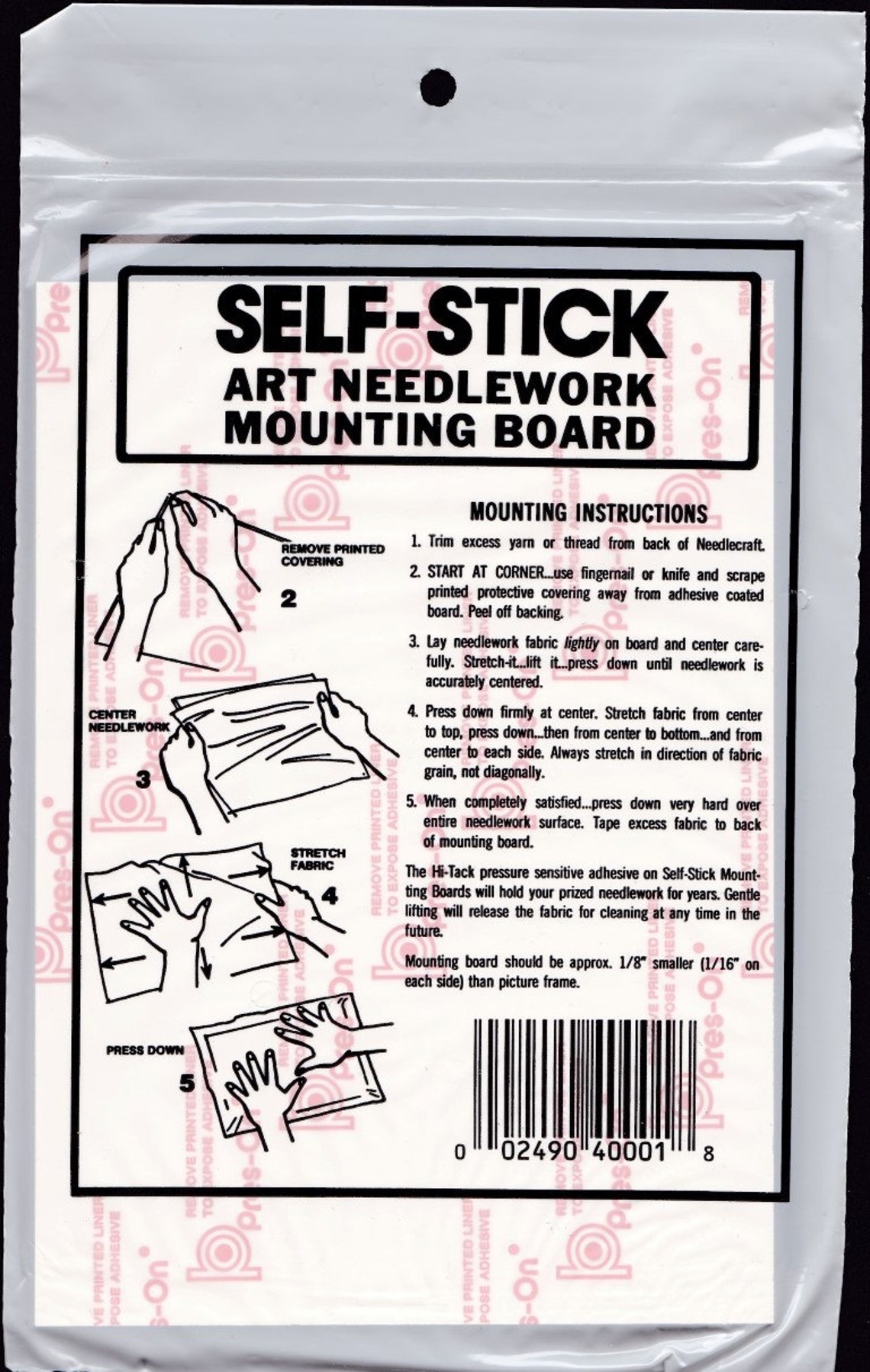 Selfstick Mounting Board for Art and Needlework. 5 X 7. Etsy