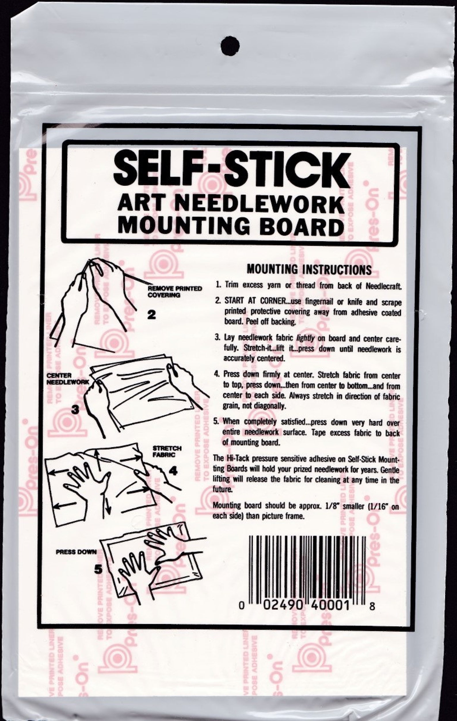 Selfstick Mounting Board for Art and Needlework. 5 X 7. Etsy