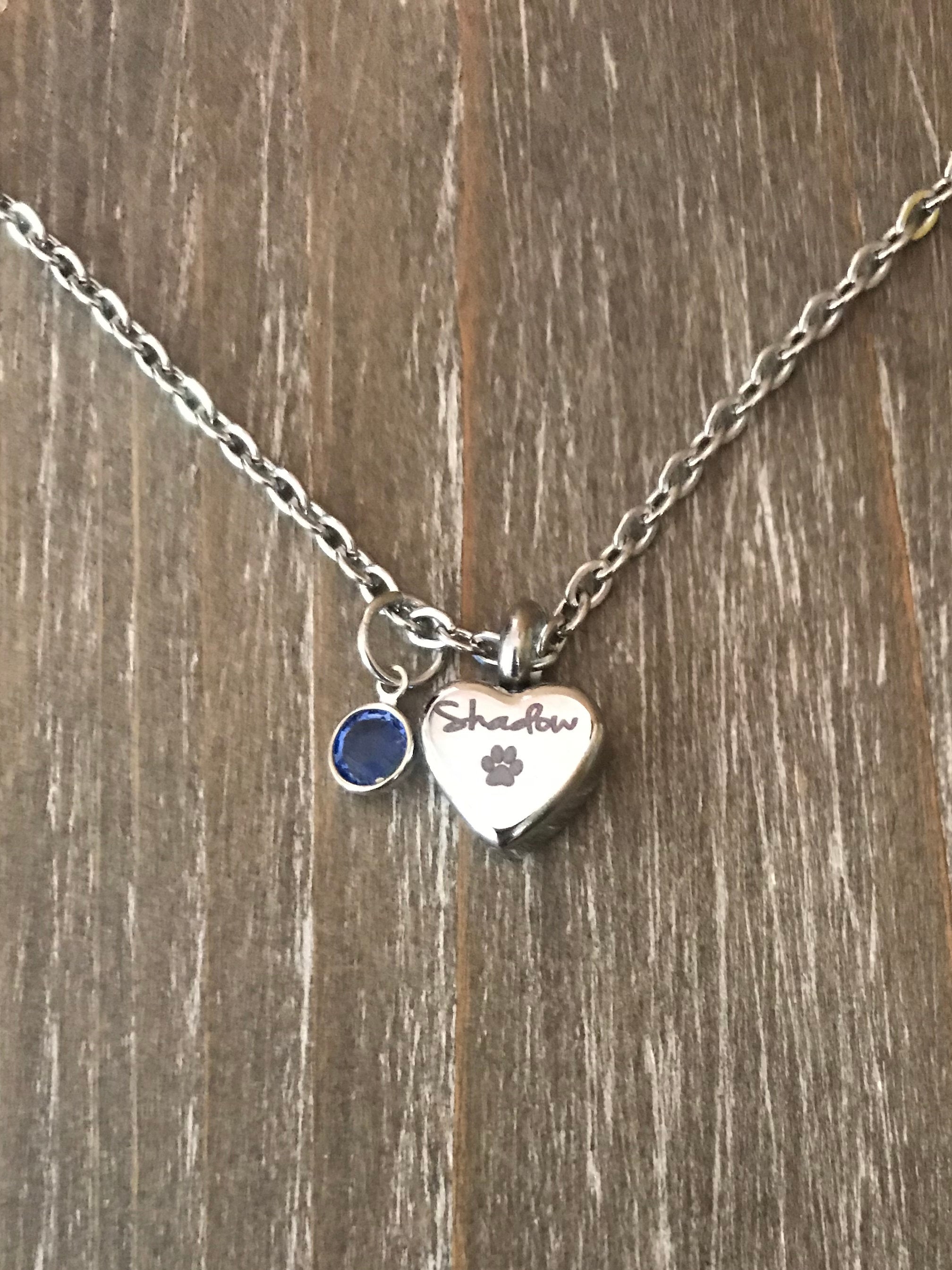 Pet Cremation Jewelry Pet Urn Ashes Necklace Pet Memorial Etsy