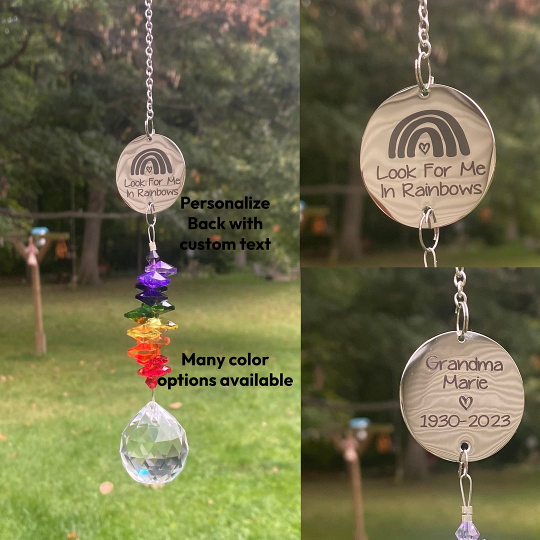 All Dogs Go To Heaven Rainbow Bridge Pet Memorial Suncatcher - 4 Inch ...