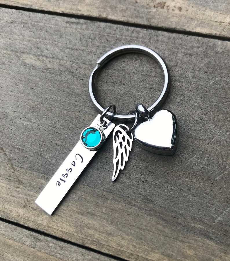 Memorial cremation jewelry urn ashes Keychain memorial Key Etsy
